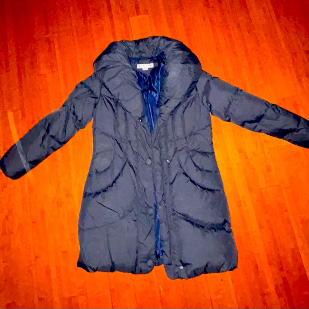 Larry Levine Down Puffer Trench Coat - Women | Color: Grey/ Size L